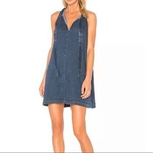 Rails Tie Neck Denim Dress
